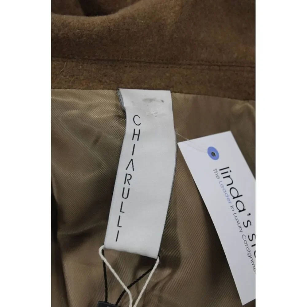Chiarulli Women Coat Brown Virgin Wool Size 44